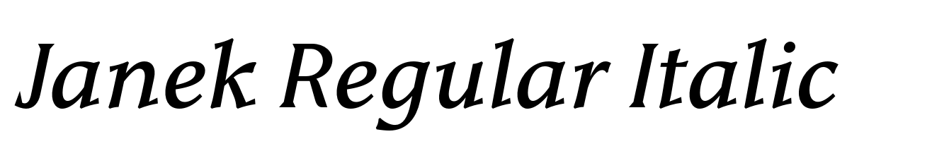 Janek Regular Italic